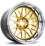 Volk Racing 21A - 18x9.5 +22 / 18x10.5 +22 / 5x120 - Gold / Rim DC (BMW E9x M3 Fitment) *Set of 4*