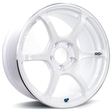 Advan RG-4 - 17x9 +35 / 17x10 +35 / 5x114.3 - Racing White Metallic & Ring *Set of 4*