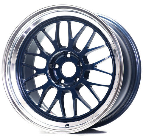 Volk Racing 21A - 18x10.5 / +22 / 5x120 - Mag Blue / Rim DC (BMW E9x M3 Fitment) *Set of 4*