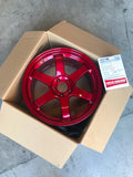 Volk Racing TE37SL - 18x10 / +30 / 5x114.3 - Hyper Red *Set of 4*