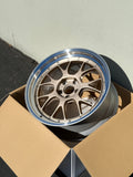 BBS LM-R - 19x9.5 / 5x114.3 - Citrine "White" Gold w/ Bright Cut Lip (Tesla Model 3/Y Fitment) *Set of 4*